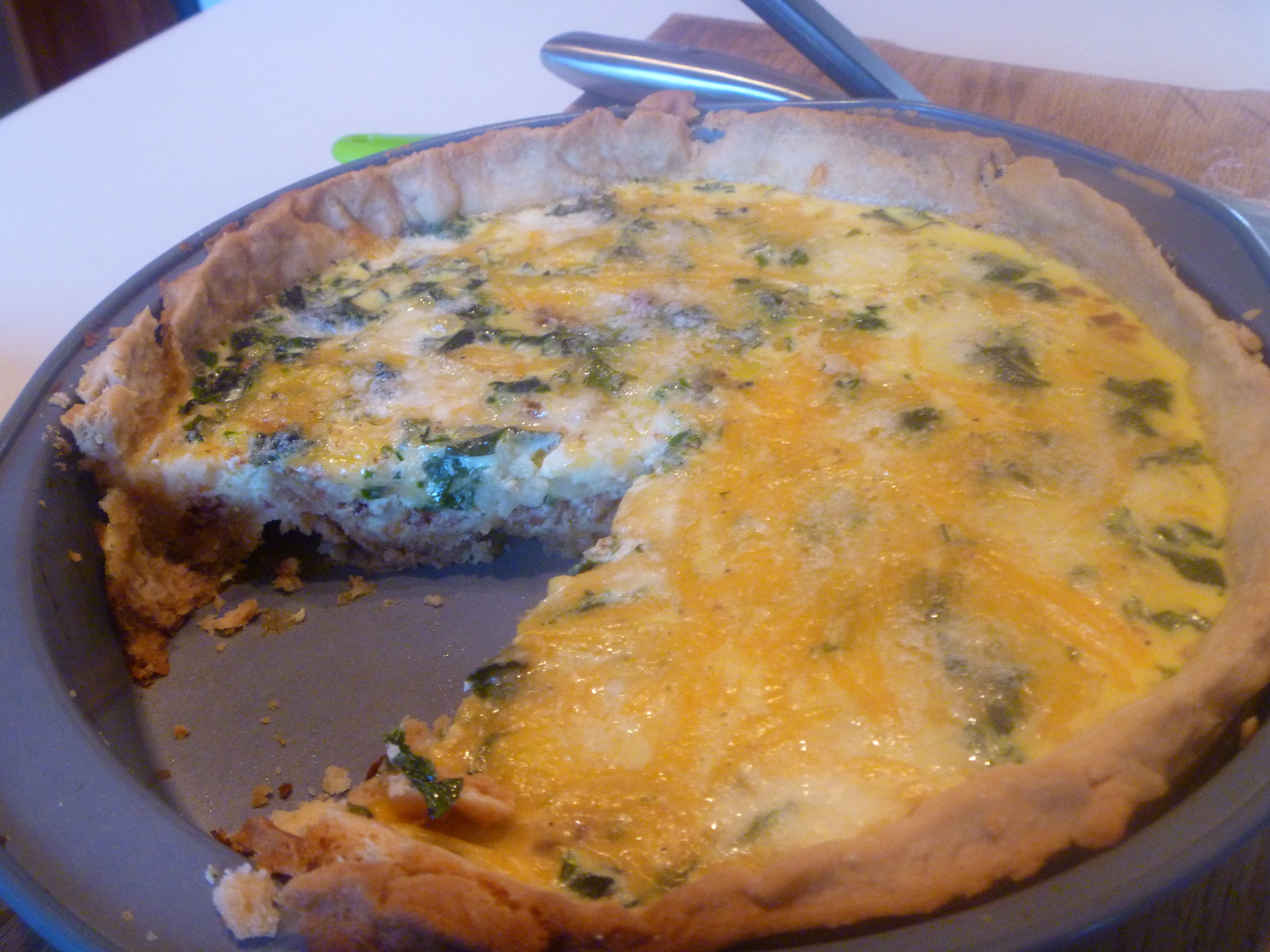 Parsnip + Kale Quiche avec Bacon
