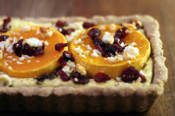 Ricotta Tart with Maple Glazed Winter Squash and Chèvre