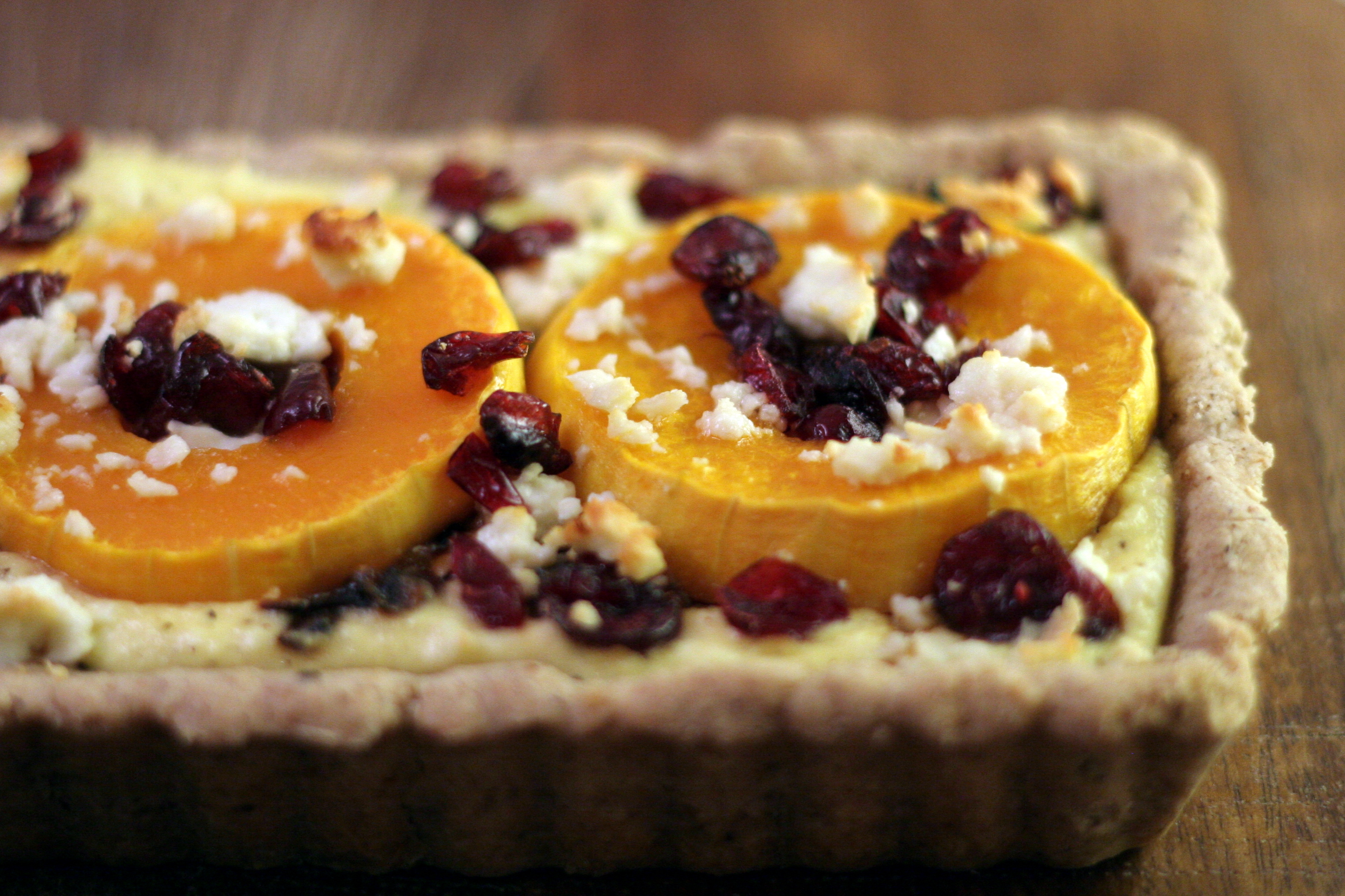 Ricotta Tart with Maple Glazed Winter Squash and Chèvre