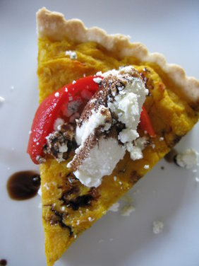 Butternut Squash and Gorgonzola Tart