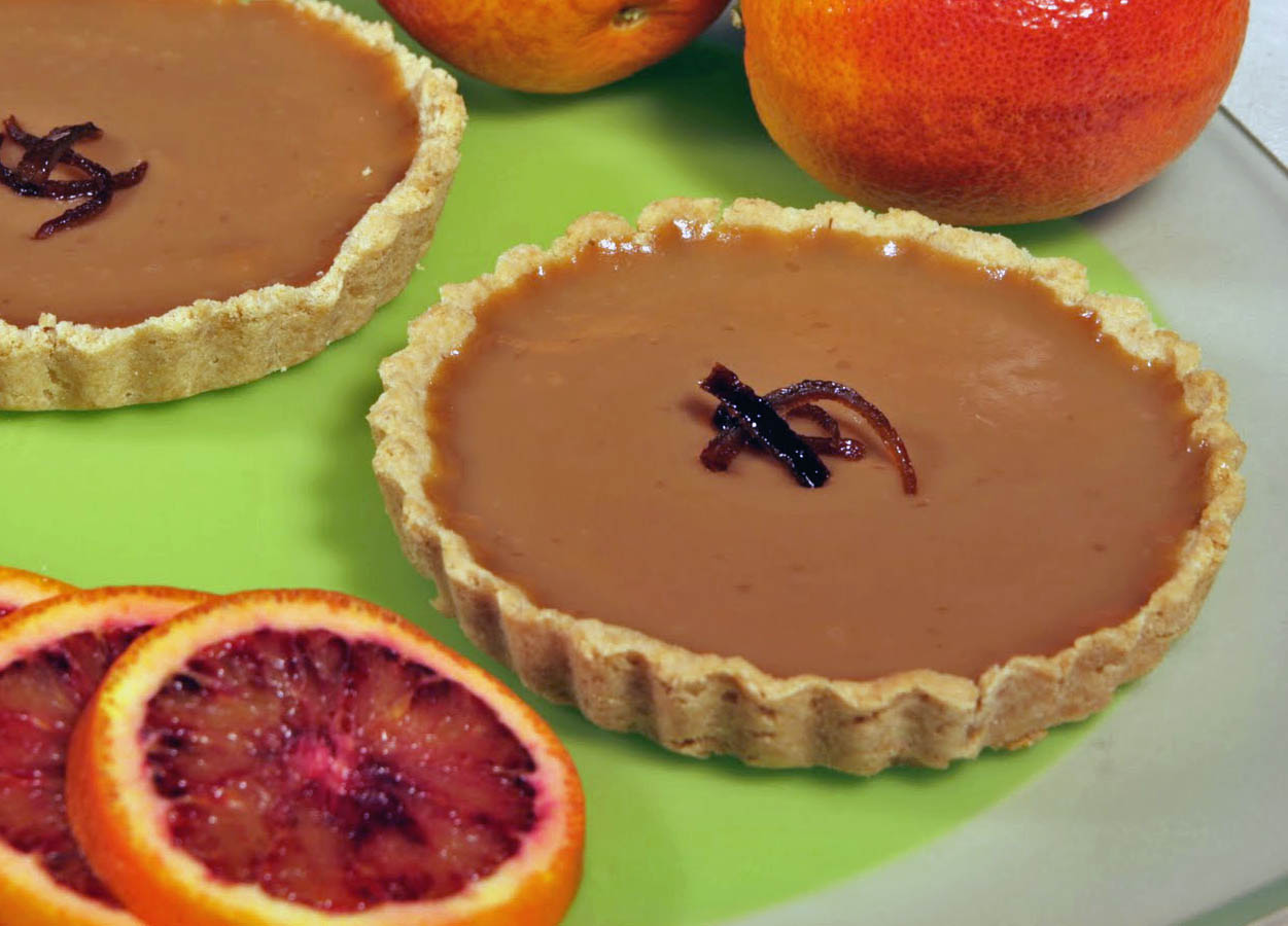 Blood Orange and Maple Custard Tart (Vegan, Gluten Free)