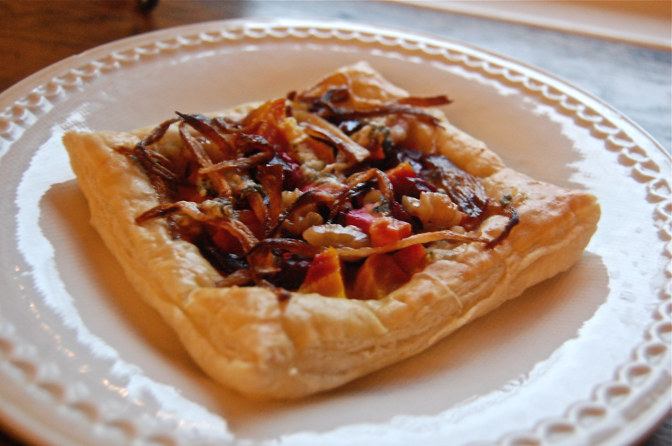 Savory Roasted Beet Root and Blue Cheese Tartelettes