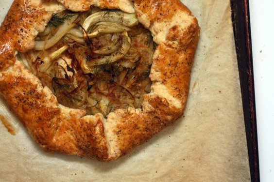 Fennel and Onion Galette with Gruyere Crust