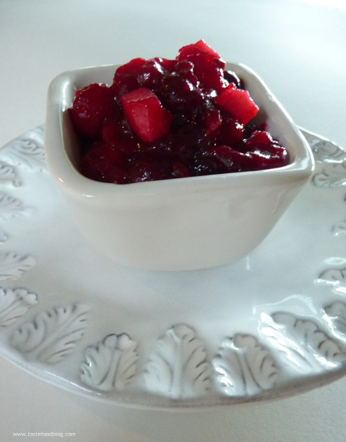 Spiked Cranberry, Apple and Jalapeño Sauce