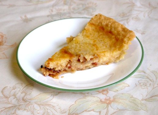 Bruleed Bourbon, Buttermilk, and Bacon Tart
