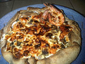 Sweet and Briny Shrimp Galette