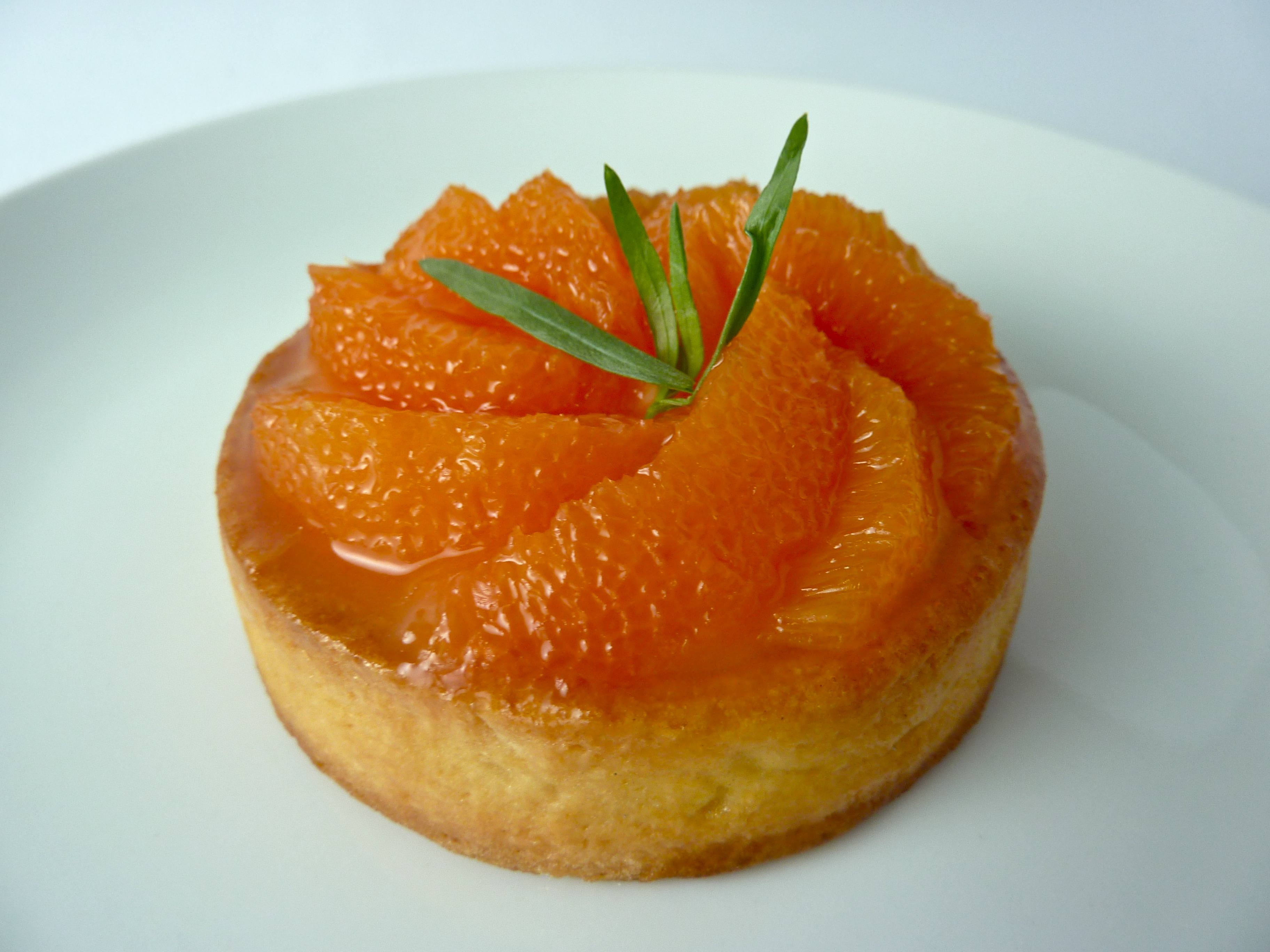 Cara Cara Orange Cream Tart with Honey-Tarragon Glaze