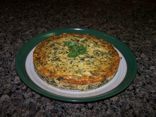 Spinach & Kale Cheesecake Tart