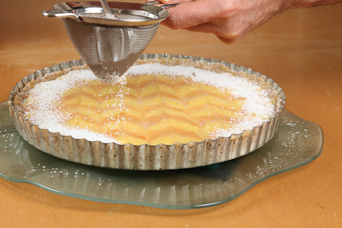 Ginger Lemon & Bourbon Blood Orange Tart with Cardamom Almond Crust 