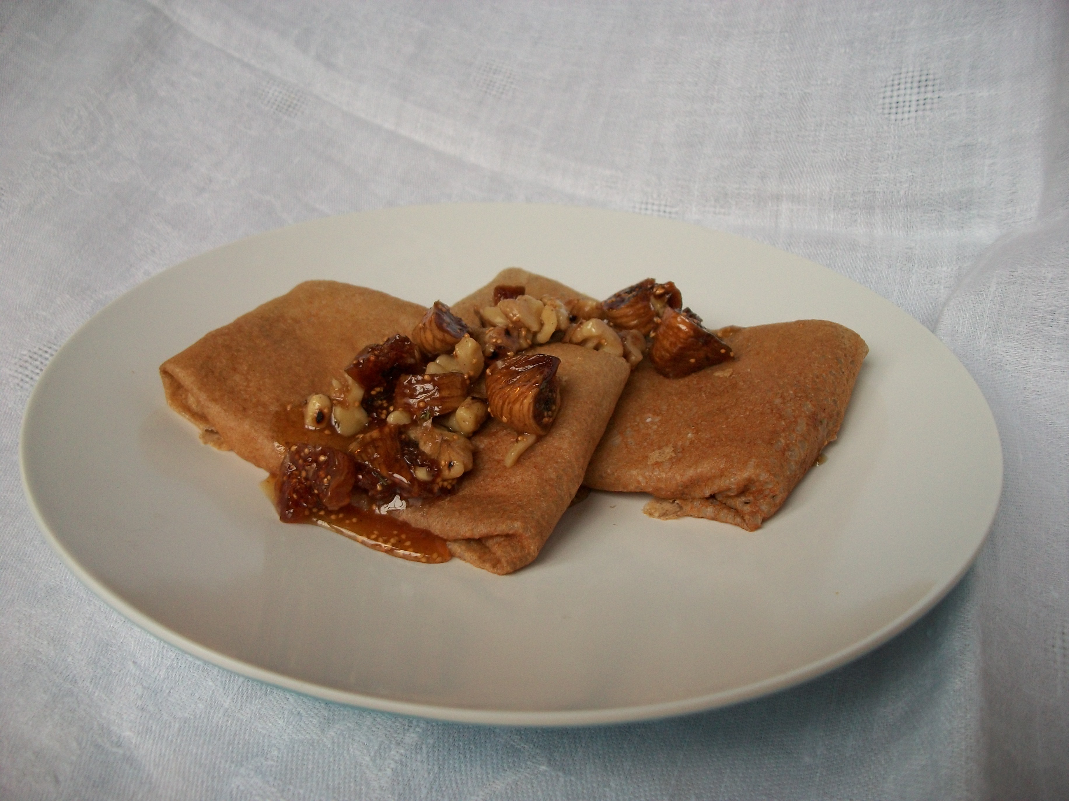 Buckwheat Ricotta Blintzes with Figgy Relish