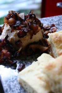 Baked Ricotta with Bacon and Caramelized Onions