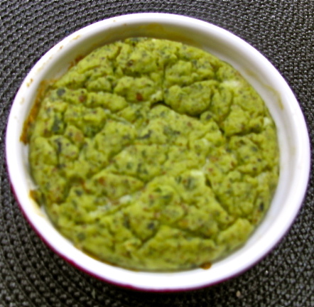 Ricotta Souffles with Basil-Arugula Pesto