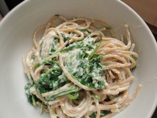 Lemon Ricotta Spaghetti with Arugula