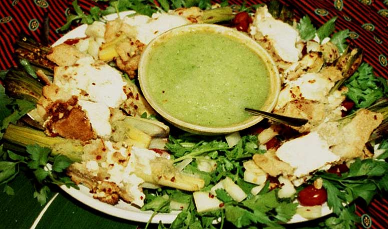 Braised Rolled Leeks Stuffed with Cucumber Sauce