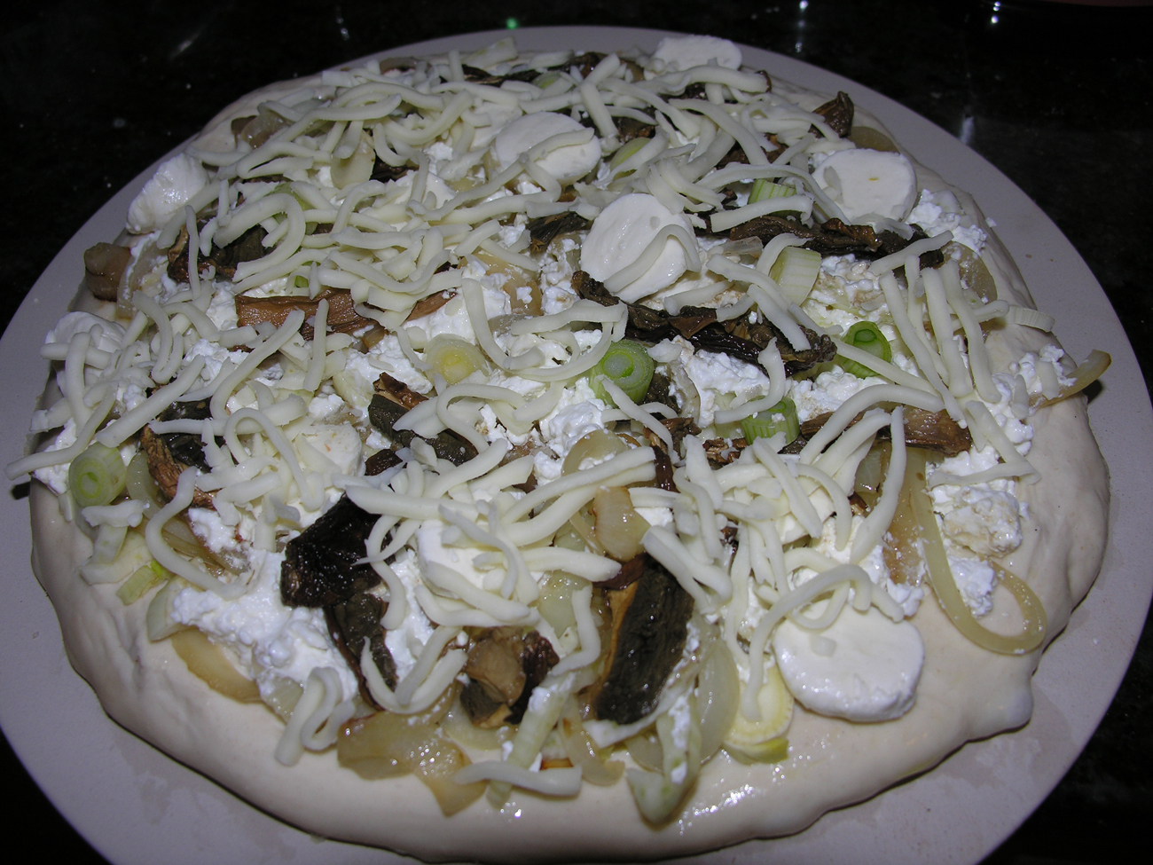 A blonde pizza