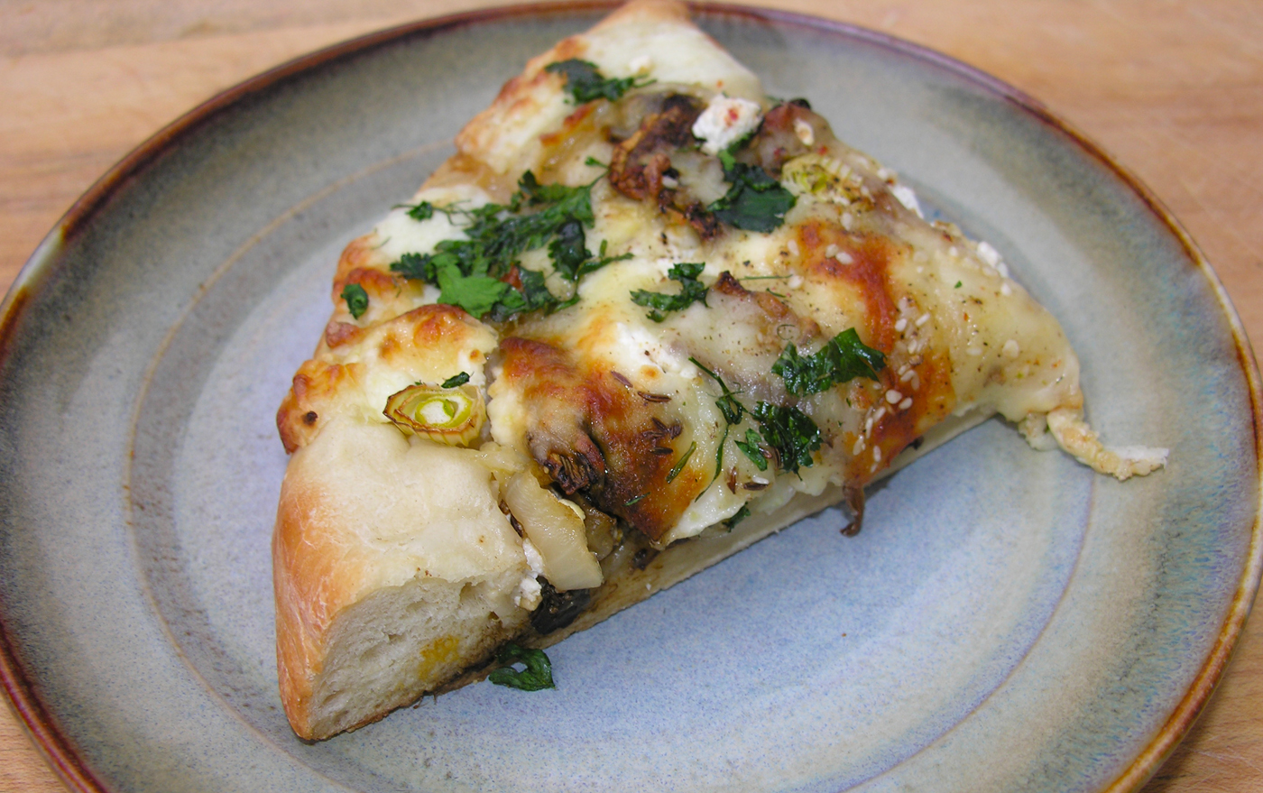 A blonde pizza