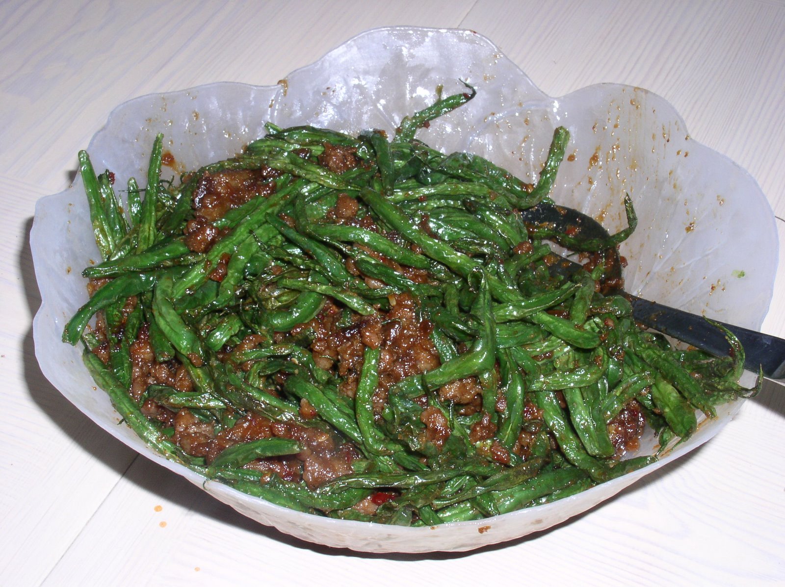 Twice Fried Beans (or as we call them, Hot Beans)