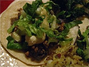 "Refried" Black Beans and Walnut Meat Tacos (Vegan)