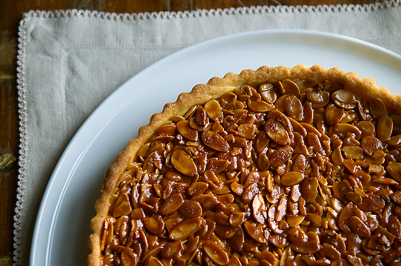 Tangerine and Almond Shortbread Tart