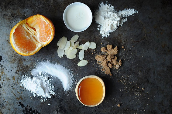 Tangerine and Almond Shortbread Tart