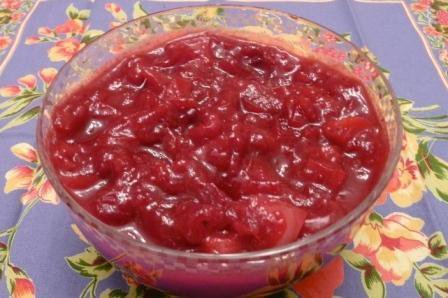 Vanilla and Maple Spiked Cranberry Apple Sauce