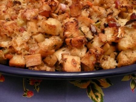 Stuffing with Ciabatta, Pancetta and Apples