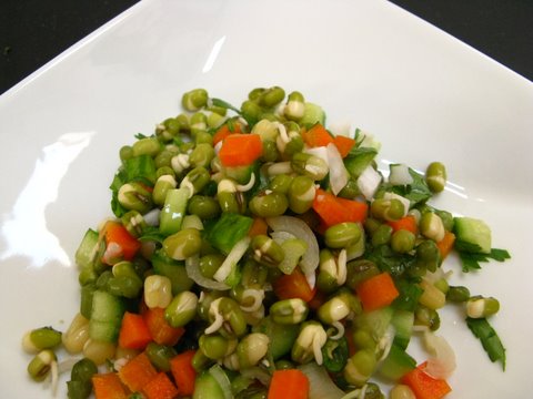 Sprouted Mung bean salad