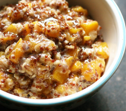 Red Quinoa Peach Porridge 