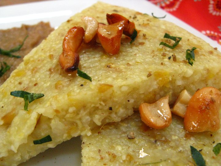 Mung bean & grits polenta