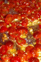 Heirloom Red Quinoa with Roasted Tomatoes and Chick Peas