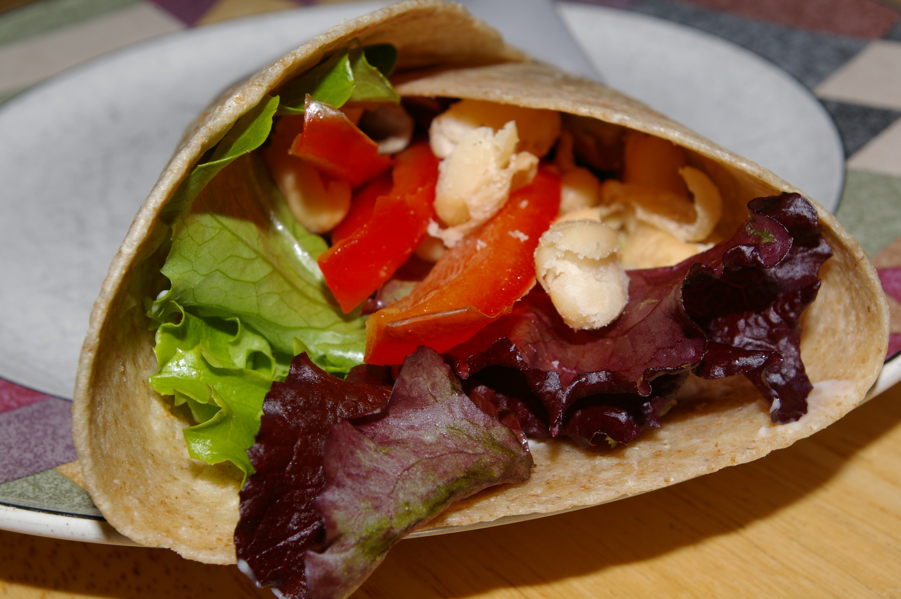 Whole Wheat Wrap with Oven Roasted Beans