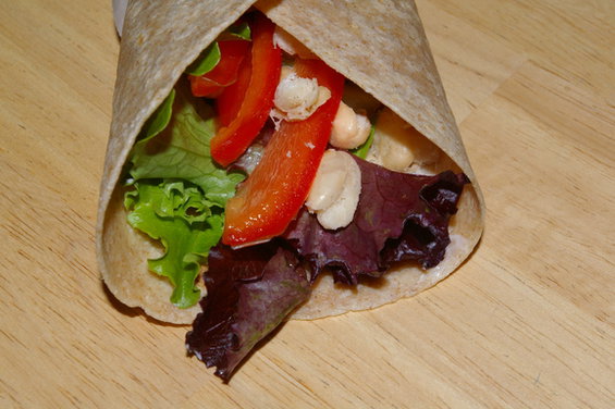 Whole Wheat Wrap with Oven Roasted Beans