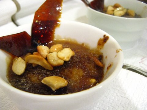 Toasted mung bean & rice pudding.