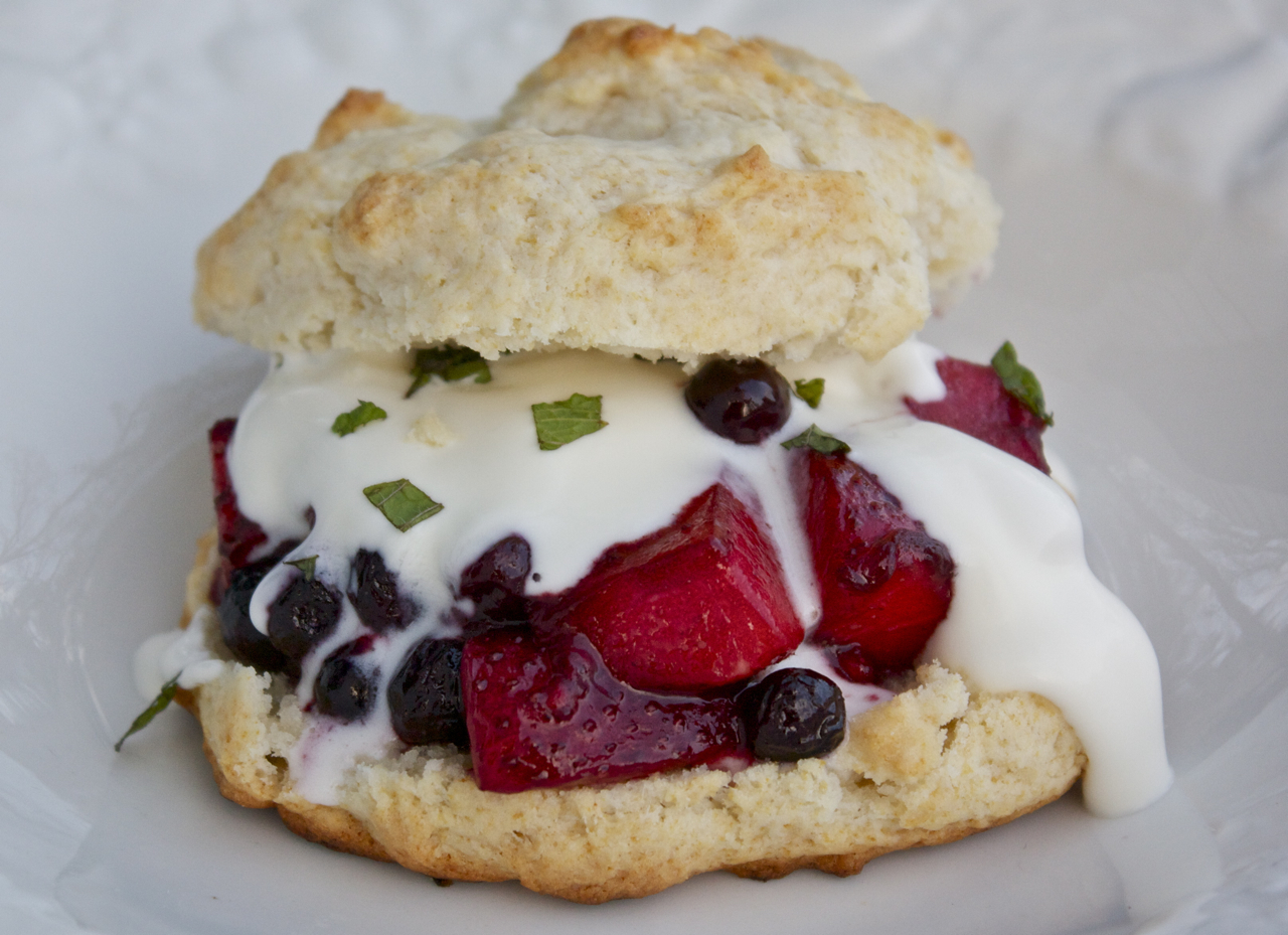 Flaming Berries Shortcake