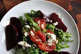 Beet Root Salad with Blood Oranges and Goat's Cheese