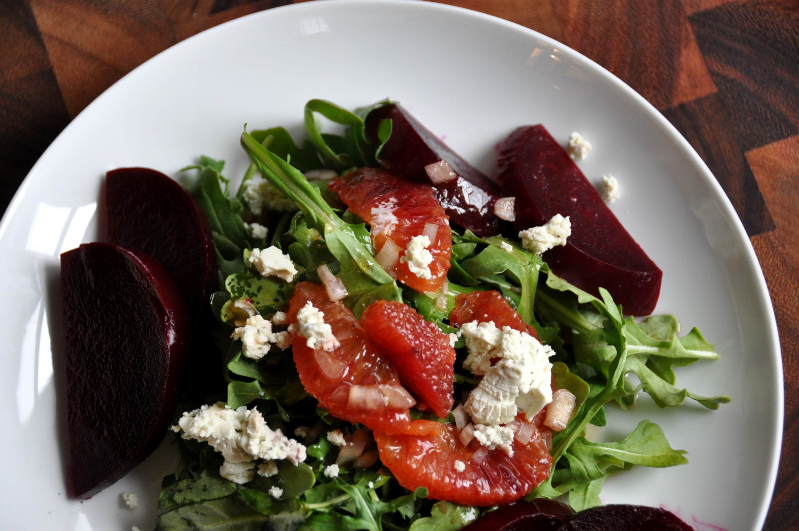 Beet Root Salad with Blood Oranges and Goat's Cheese