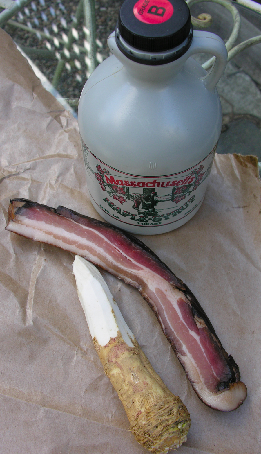 Maple horseradish marinade with an hors d'oeuvres suggestion