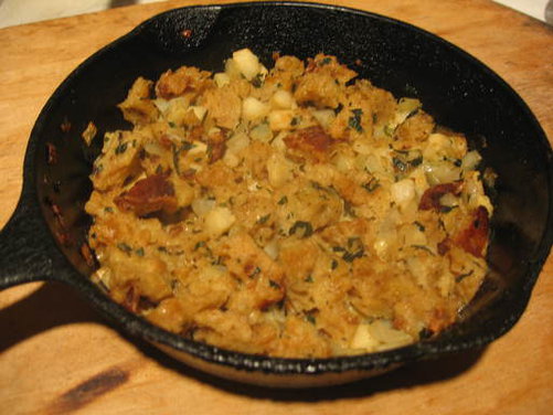 Apple Bread Skillet Stuffing