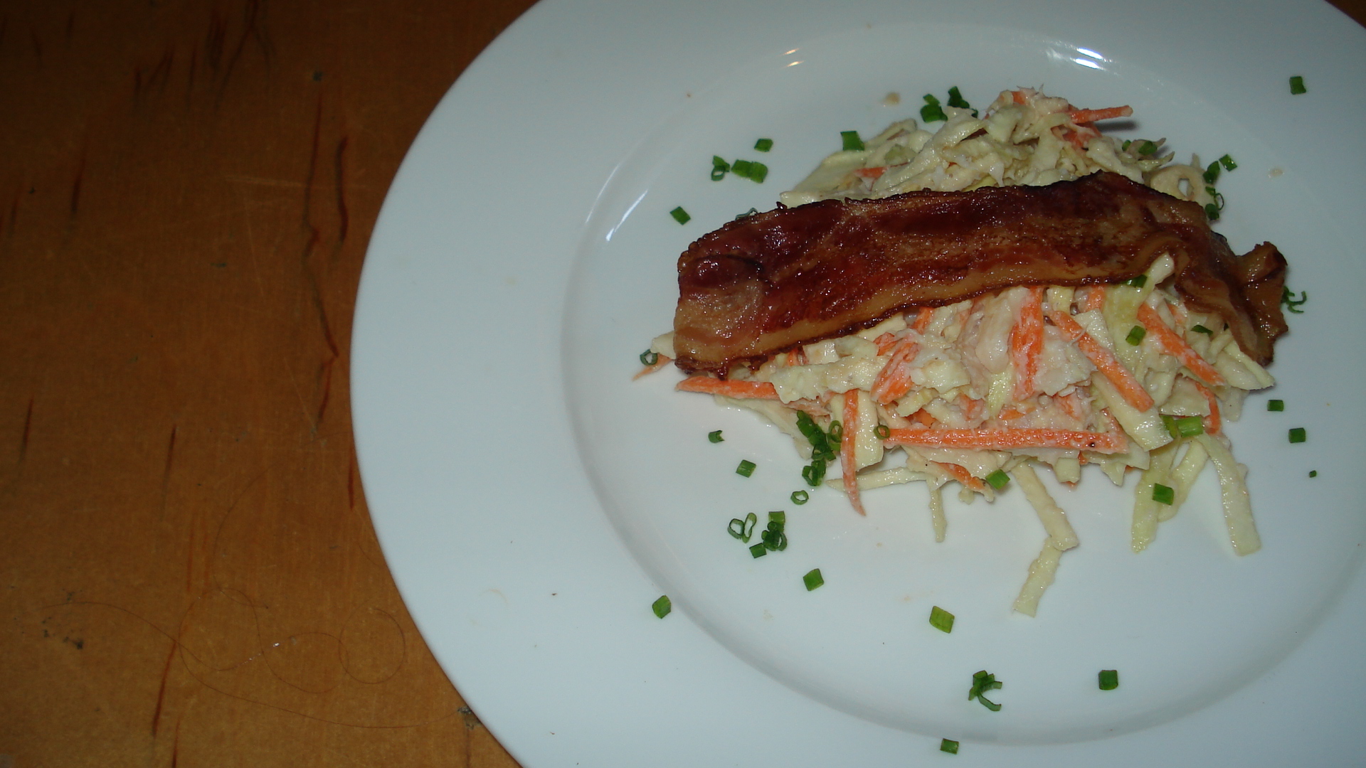 Smoked Trout 'Slaw with Horseradish dressing and bacon