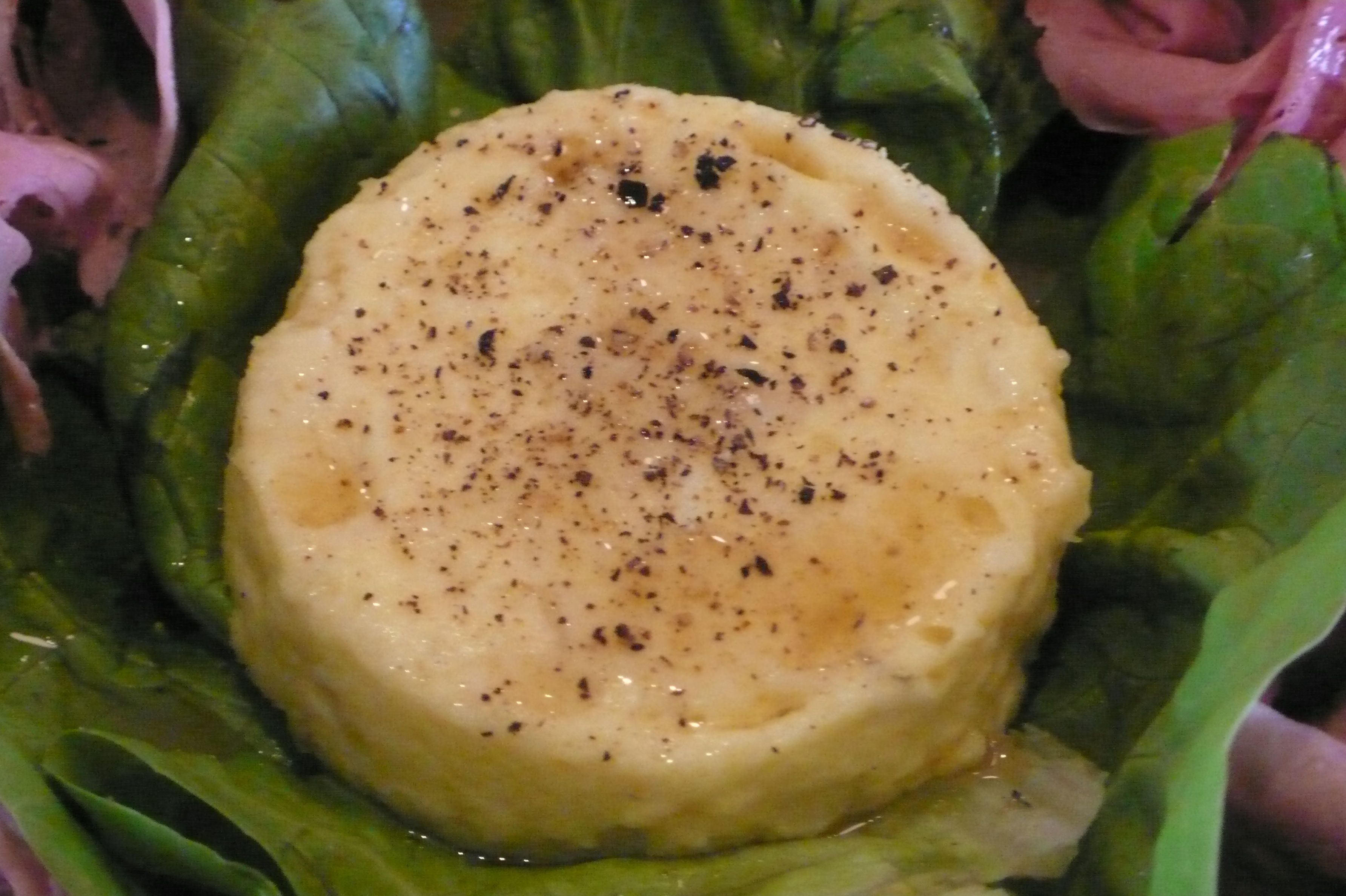 Green Garlic-Horseradish Flan