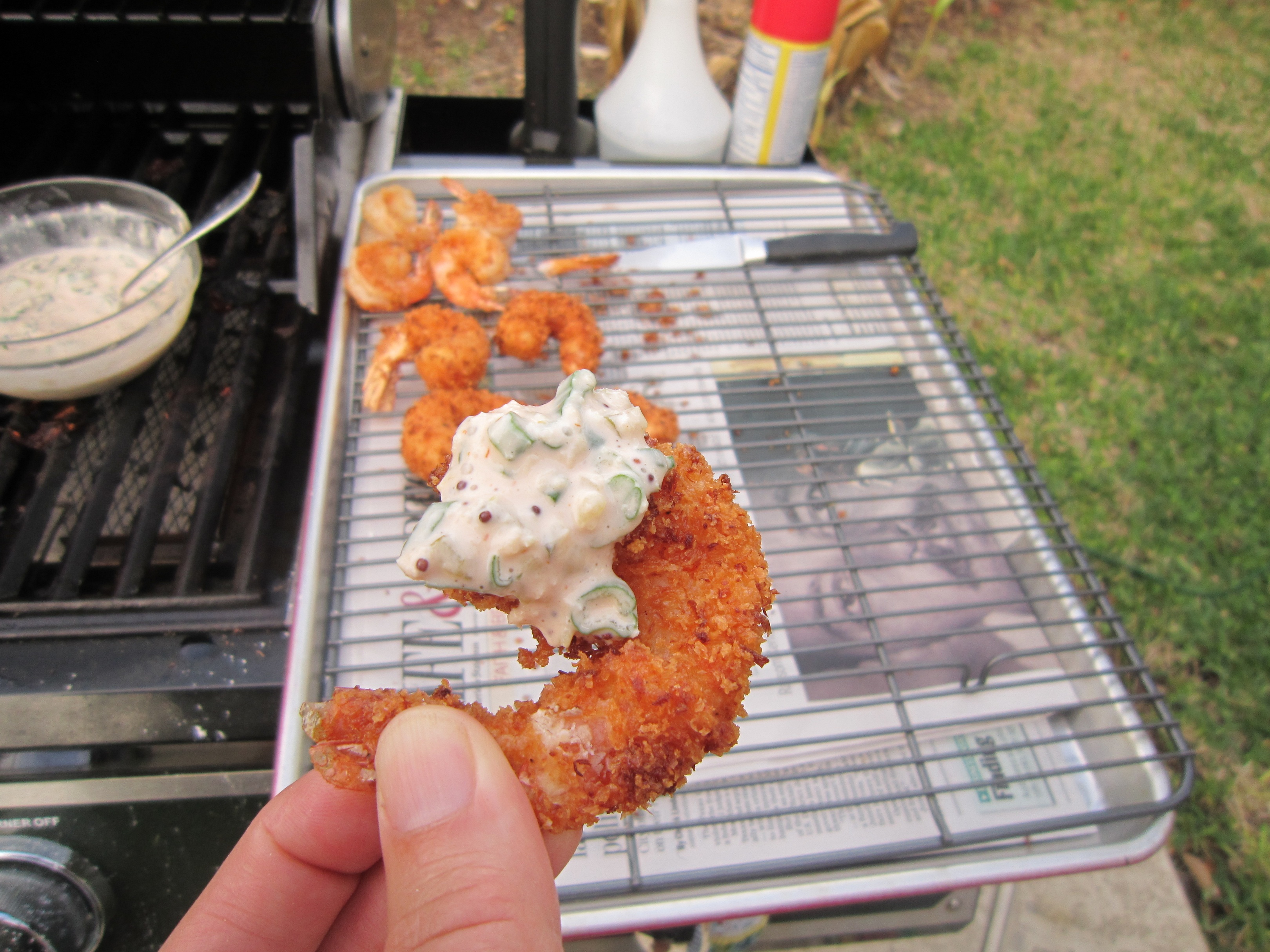 Horseradish Crusted Shrinp with Horseradish Remoulade
