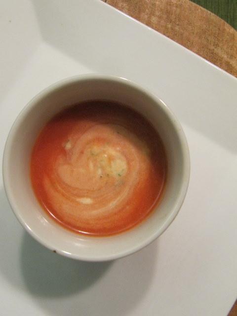 Creamy Chilled Horseradish Soup with Tomato and Green Apple