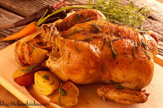 Perfectly Roast Chicken with Lavender 