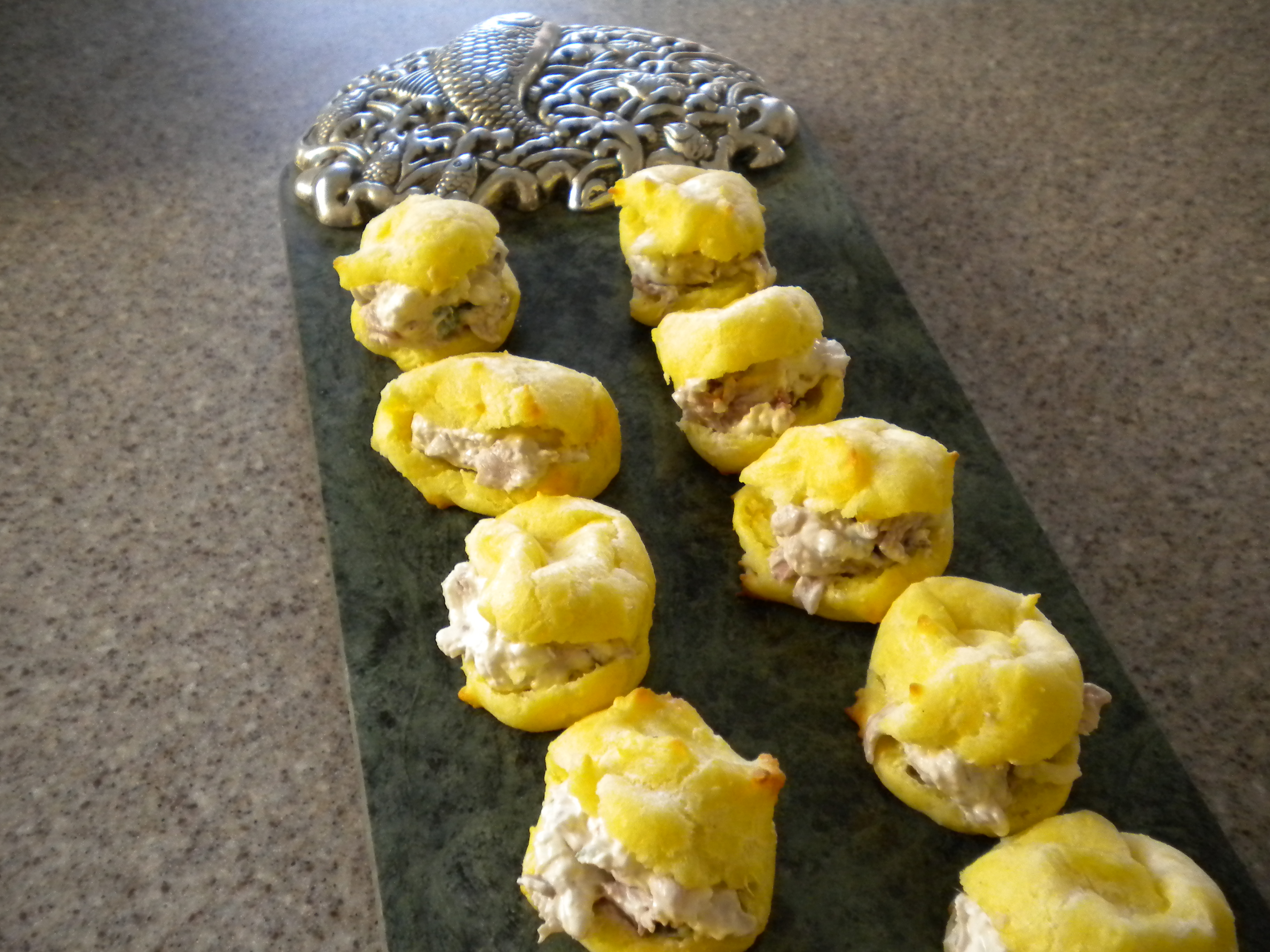 Gougeres with Beef and Horseradish Filling