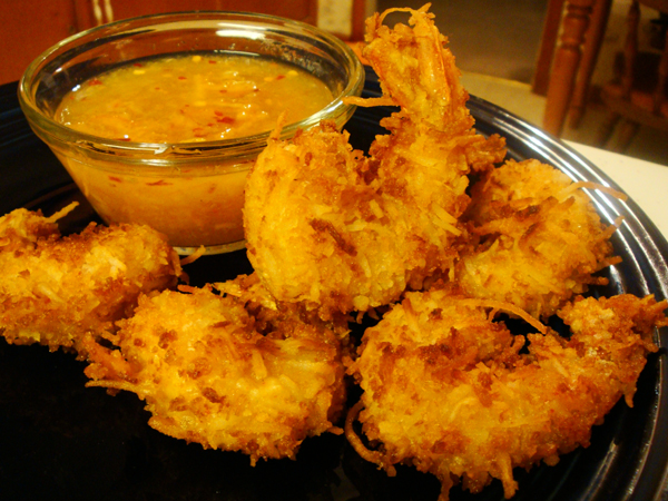 Coconut Fried Shrimp w/ Horseradish-Marmalade Sauce