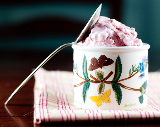 Strawberry Creme Fraiche Ice Cream