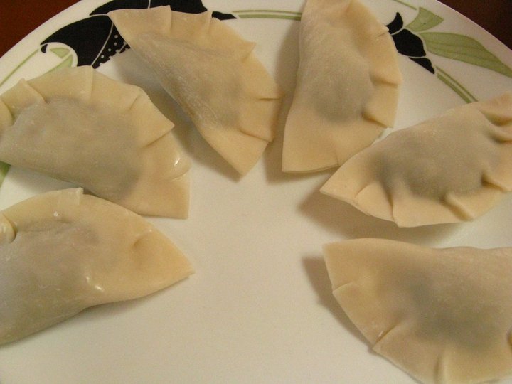 Onion chutney Pierogi potstickers