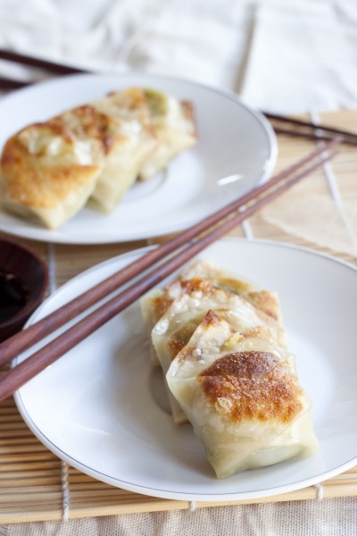 Broccoli-ginger dumplings