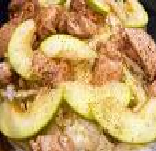Chicken Braised with Coffee and Asian Pears.
