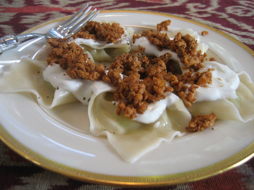 Afghan Dumplings with Lamb Kofta and Yogurt Sauce